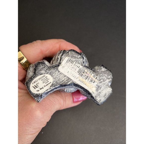 Vintage A Wolf Original Handmade in Canada, Owls, Owl Family Wolf Sculptures - Picture 4 of 6